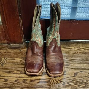Ariat Brown and Teal Cowboy Boots